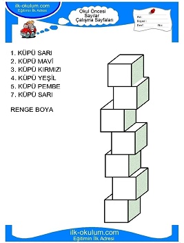Çocuklar İçin Sayılar Çalışma Sayfaları 